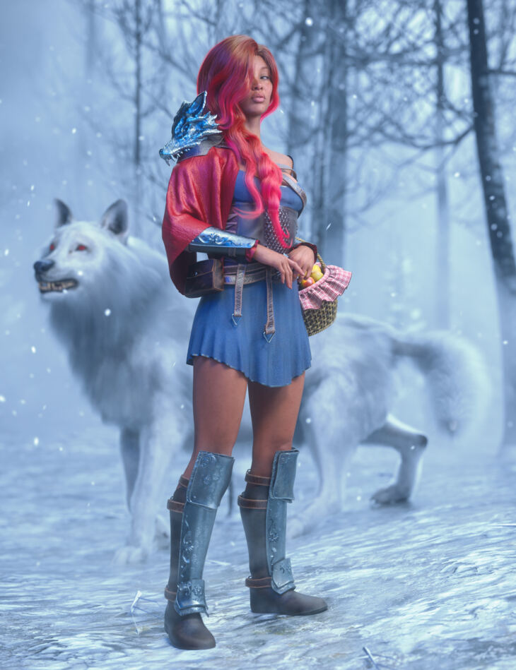 dForce Aurola Warrior Wolf Outfit for Genesis 8 and 8.1 Females_DAZ3DDL