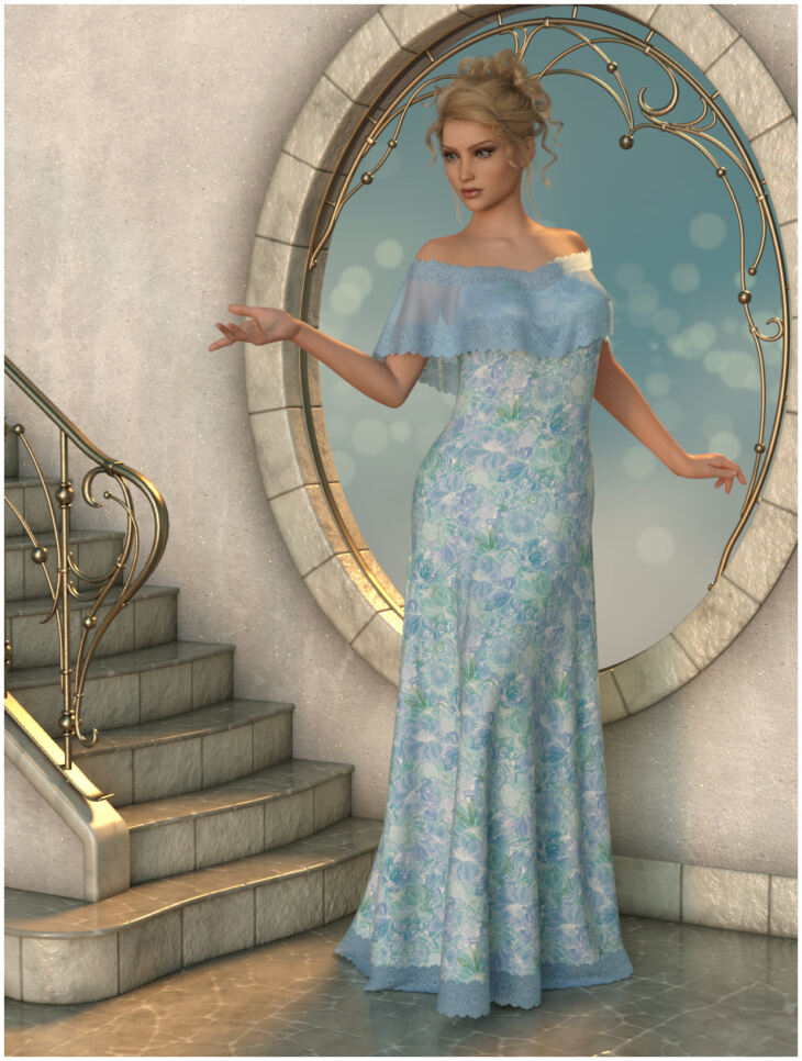 dForce – Evelyn Gown for G8F & G8.1F_DAZ3D下载站