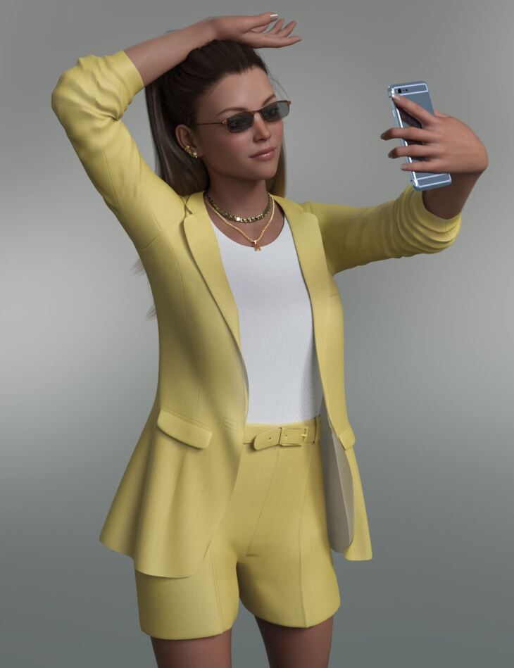dForce Spring Blazer Outfit for Genesis 8 and 8.1 Females_DAZ3DDL