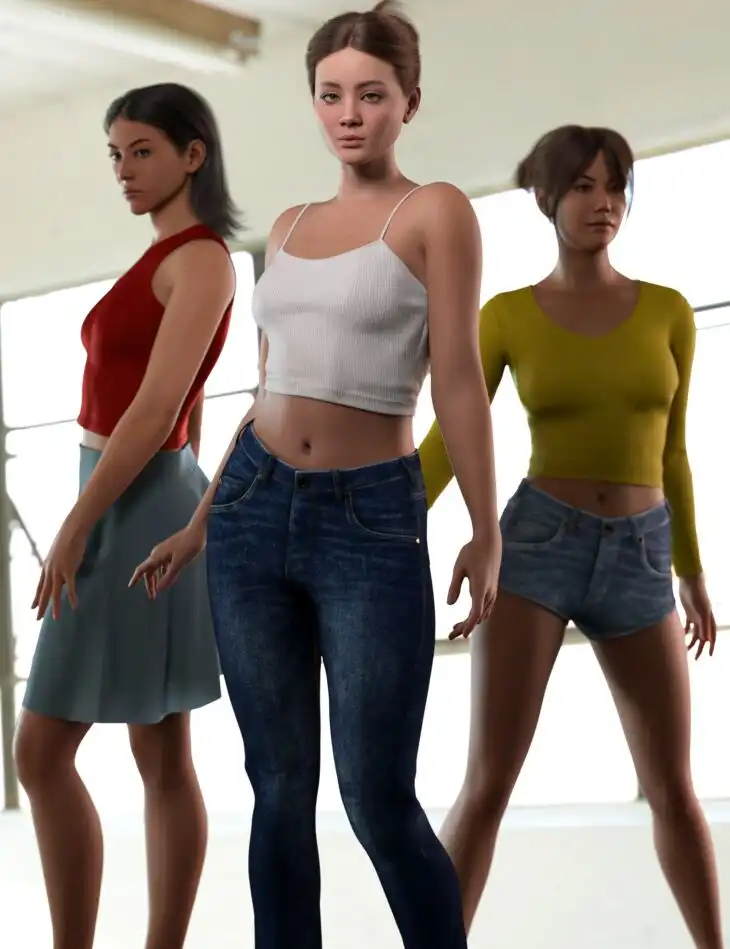 10-in-1 Casual Wardrobe_DAZ3D下载站