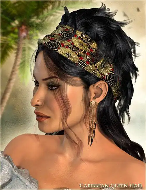 Caribbean Queen Hair_DAZ3D下载站