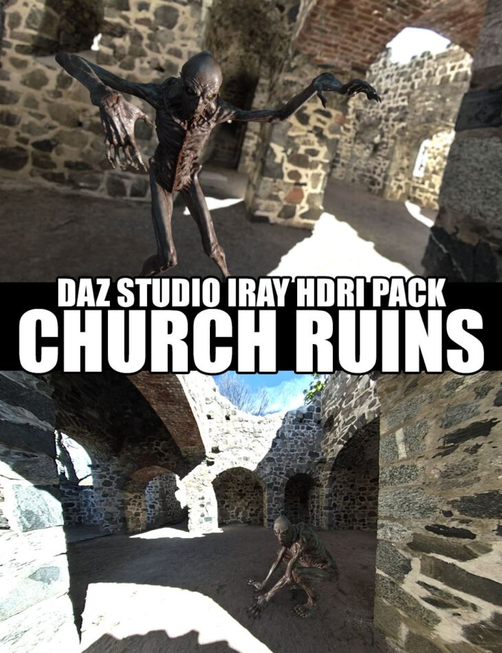 Church Ruins – DAZ Studio Iray HDRI Pack_DAZ3D下载站