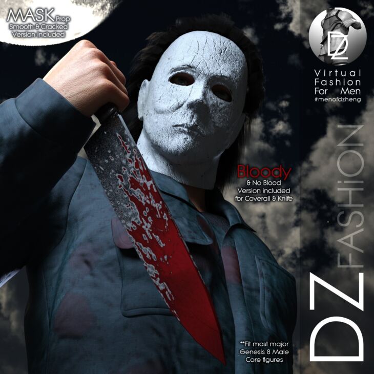 DZ G8M Horror IconZ – MikeMyerZ Costume_DAZ3D下载站