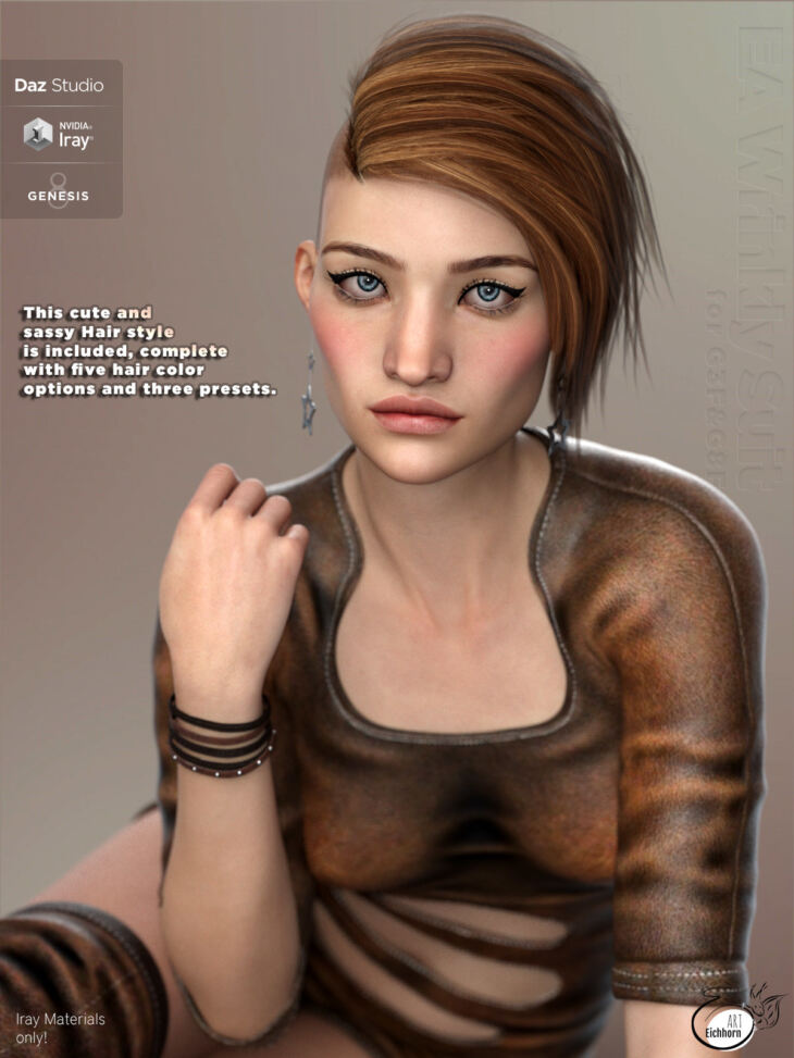 EA Sidecut Hair for Genesis 3 & 8 Female(s)_DAZ3D下载站