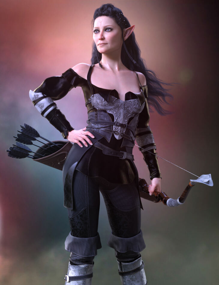 Elf Ranger Outfit for Genesis 8 and 8.1 Females_DAZ3DDL