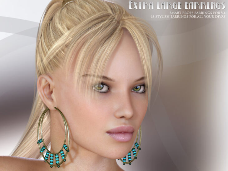 Extra Large Earrings_DAZ3D下载站