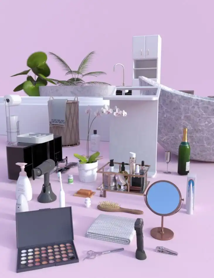 FG Bathroom Props_DAZ3DDL