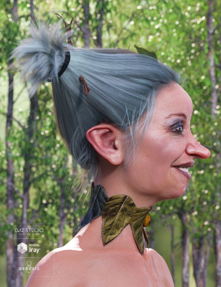 Fantasy Woodland Hair for Genesis 8 Female(s)_DAZ3D下载站