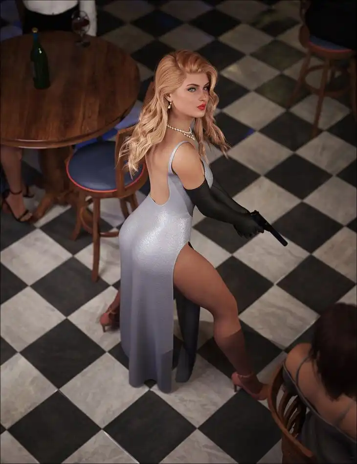 Glam Spy Poses and Props for Genesis 8 and 8.1 Females_DAZ3DDL