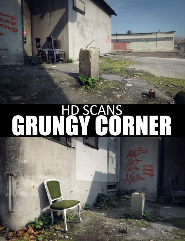 HD Scans Grungy Corner_DAZ3D下载站