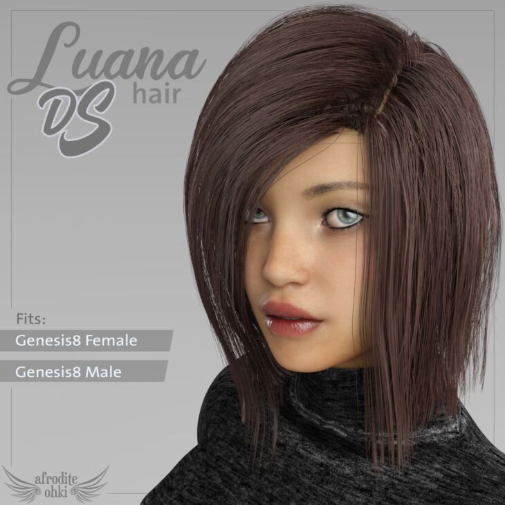 Luana Hair DS for Genesis 8_DAZ3D下载站