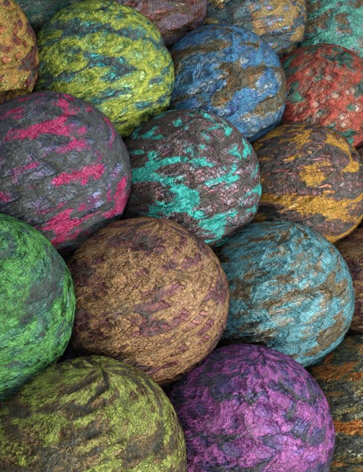 MMX Colorful Rock Shaders 2 for Iray_DAZ3D下载站