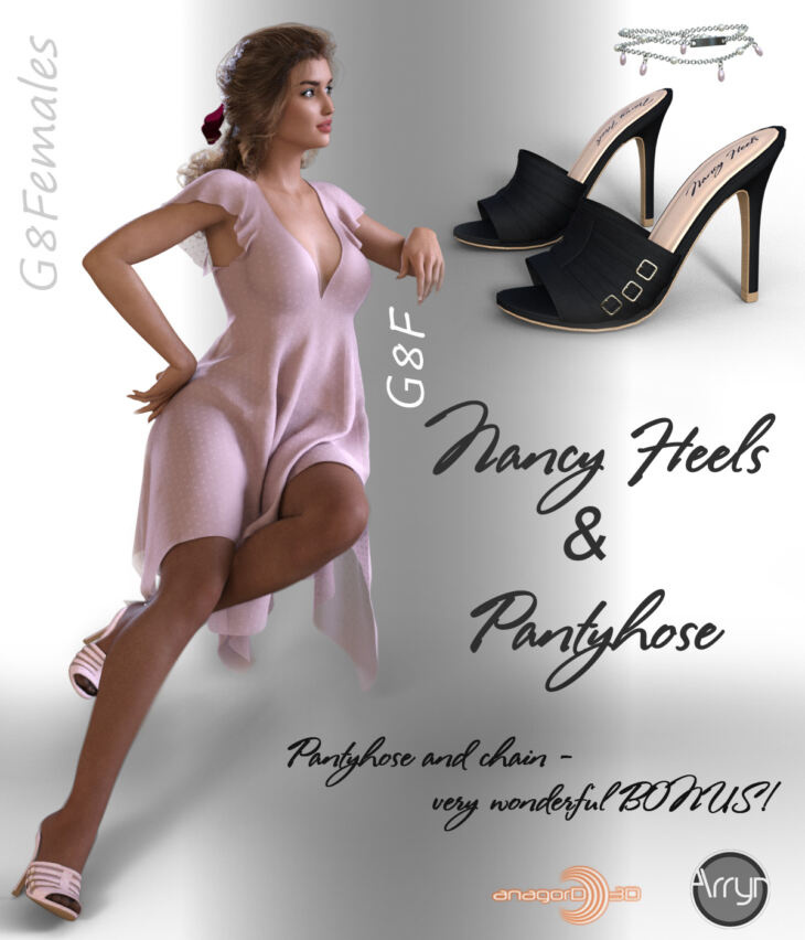 Nancy Heels and Pantyhose G8F_DAZ3D下载站