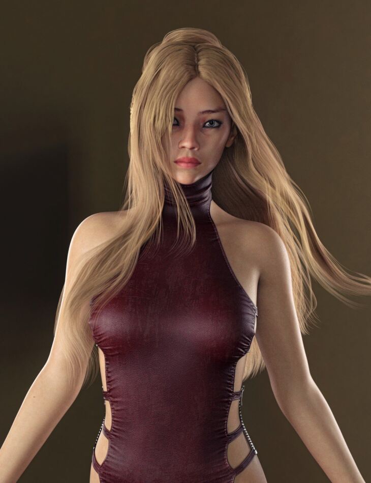 PS Long Hair for Genesis 8 and 8.1 Female_DAZ3D下载站