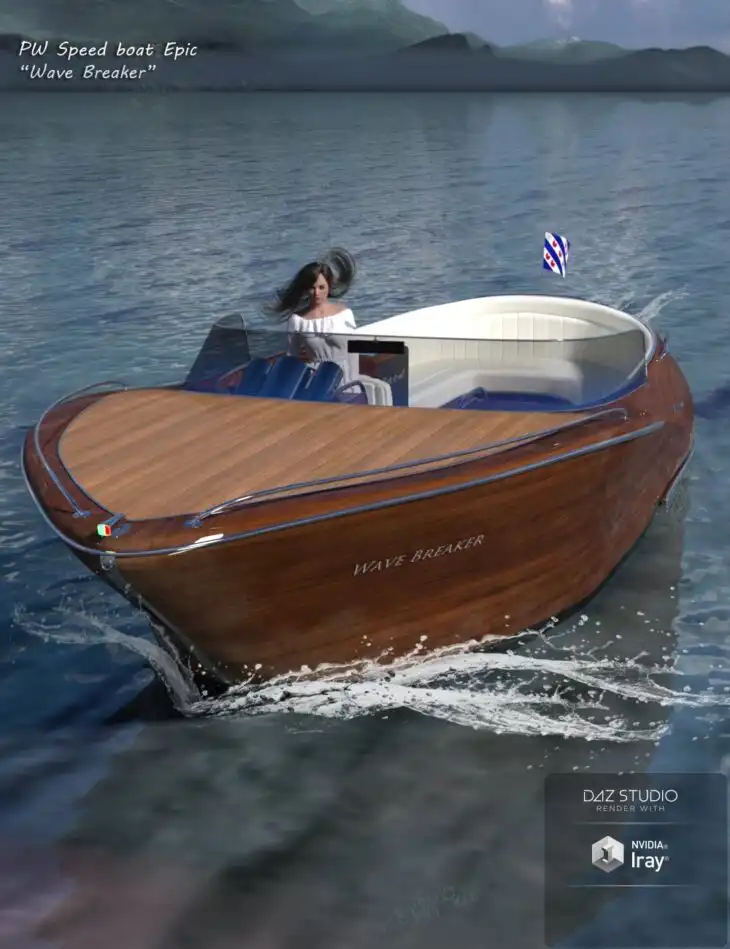 PW Speed Boat Epic “Wave Breaker”_DAZ3D下载站