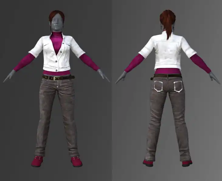 RE Claire Degeneration Outfit For Genesis 8 Female_DAZ3D下载站