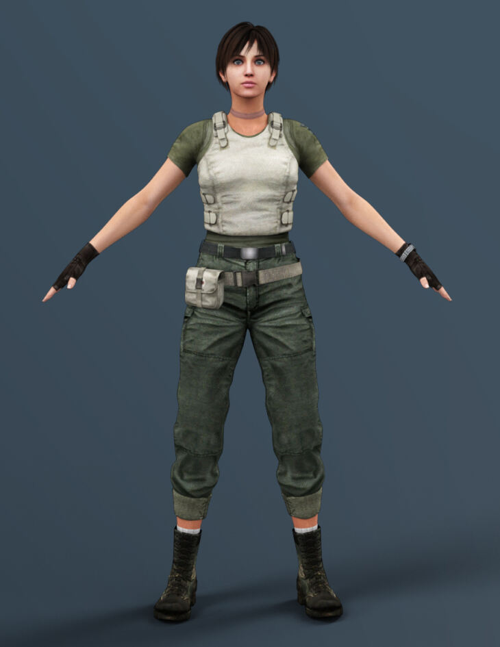 Rebecca Chambers For G8F + Outfit_DAZ3D下载站