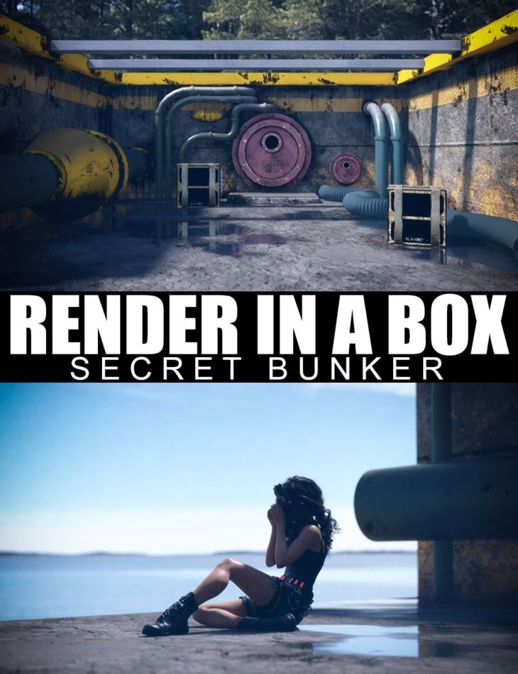 Render In A Box – Secret Bunker_DAZ3D下载站
