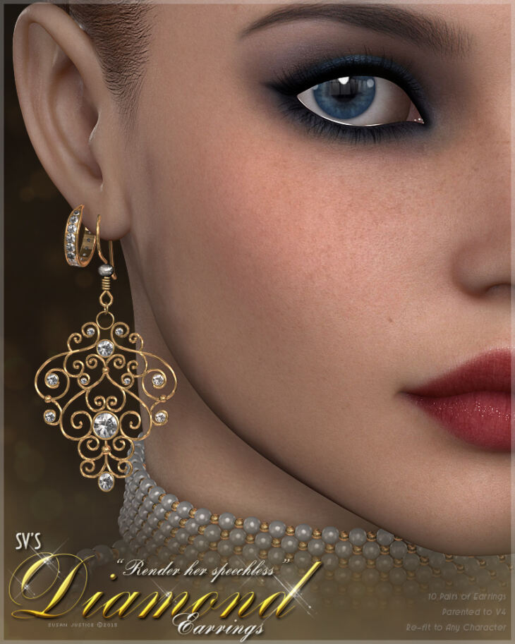 SV’s Diamond Earrings_DAZ3DDL
