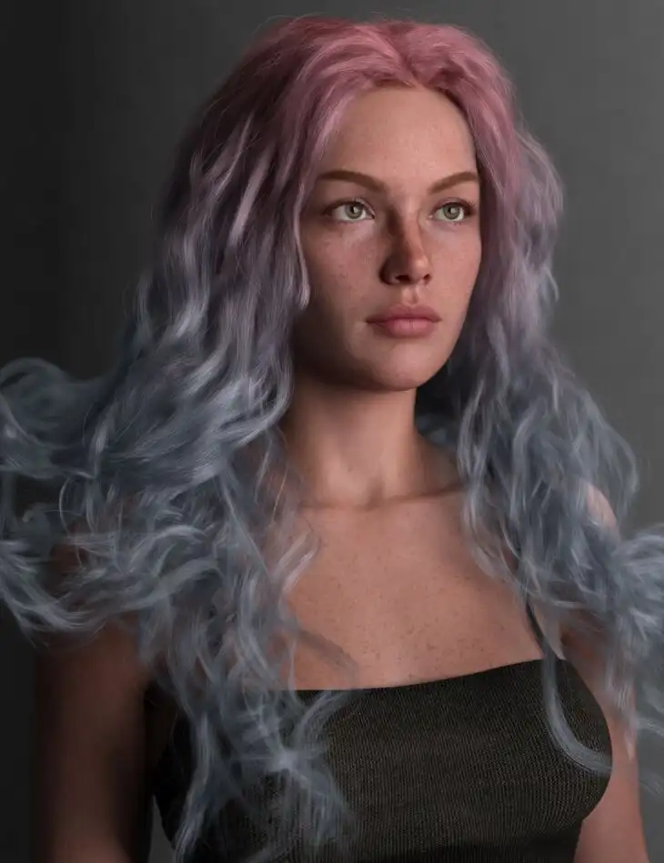 Soft Curls Long Hair Texture Expansion_DAZ3D下载站