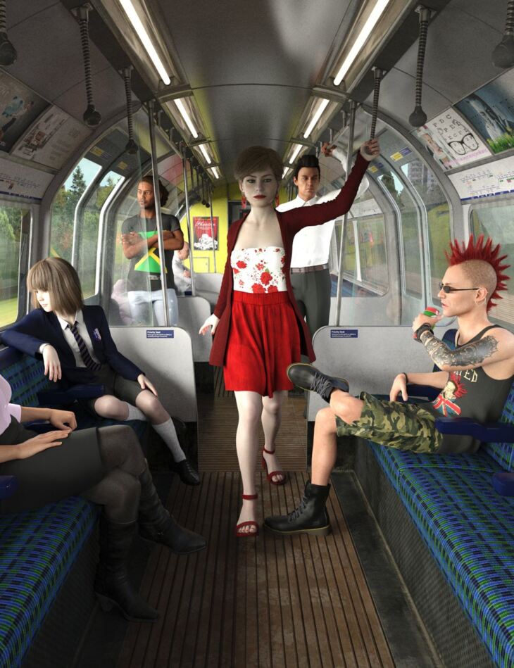 The Tube Interior Extras and Poses for Genesis 8 and 8.1_DAZ3D下载站