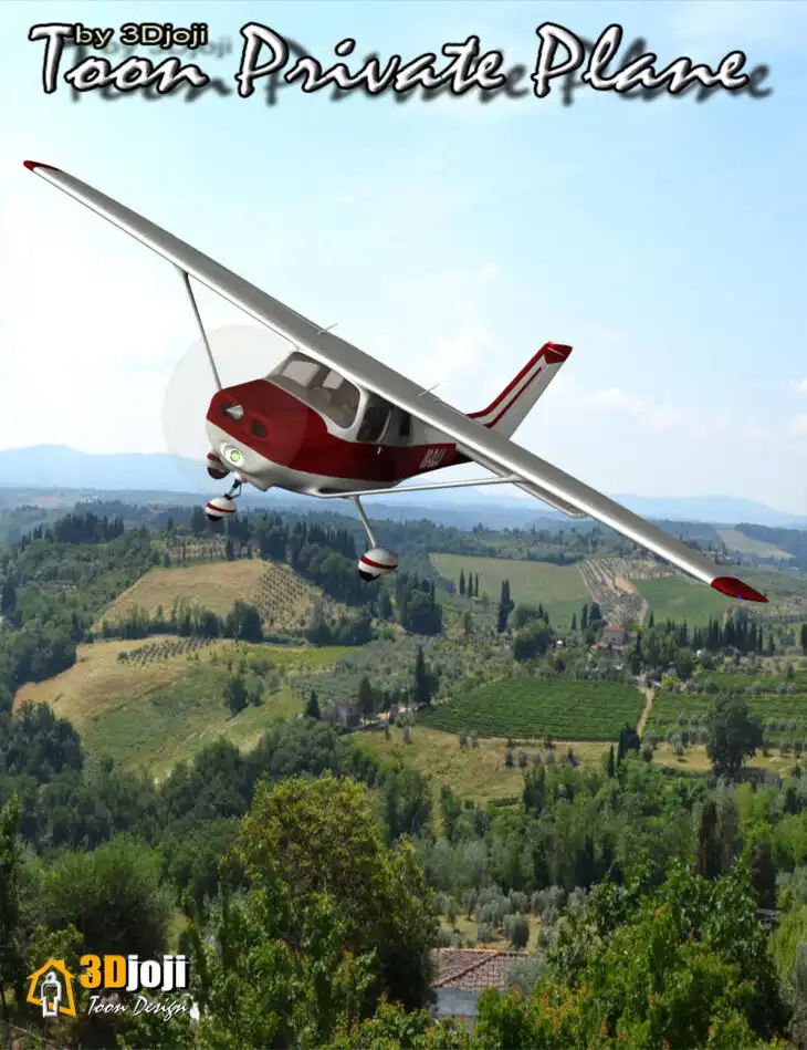 Toon Private Plane_DAZ3D下载站
