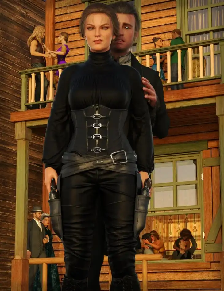 Western Couples Poses for Genesis 8 Honni 8 and Holt 8_DAZ3D下载站