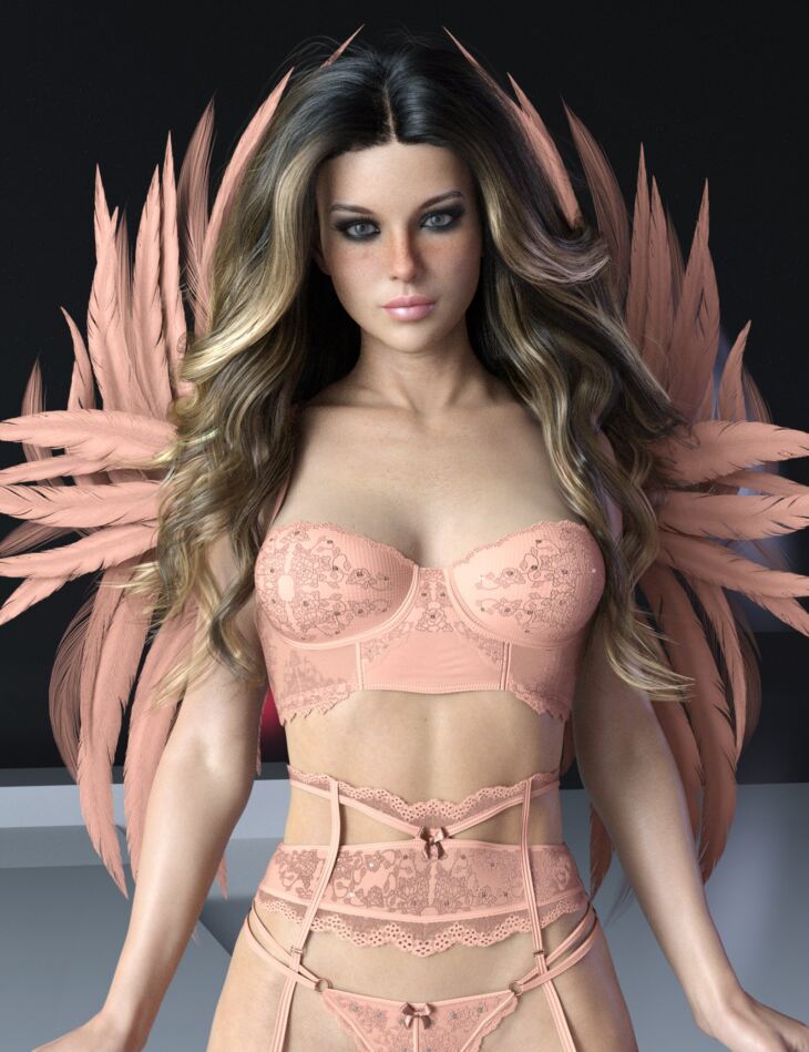 X-Fashion Crow Lace Lingerie for Genesis 8 and 8.1 Females_DAZ3DDL