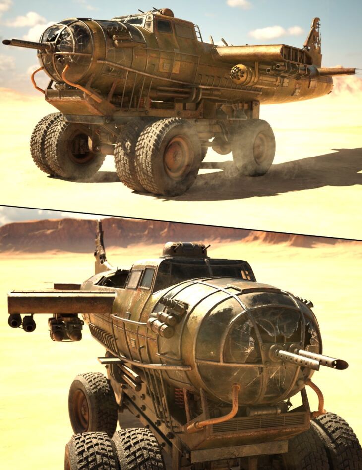 XI Post-apocalyptic Bomber Truck_DAZ3D下载站