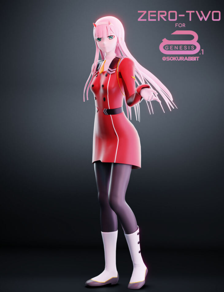 Zero Two For Genesis 8 And 8.1 Female Gold Edition_DAZ3D下载站