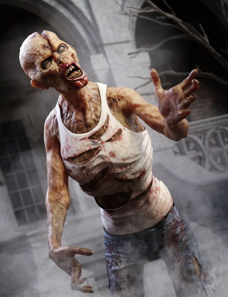 Zombie Rotten for Genesis 8 Male_DAZ3D下载站
