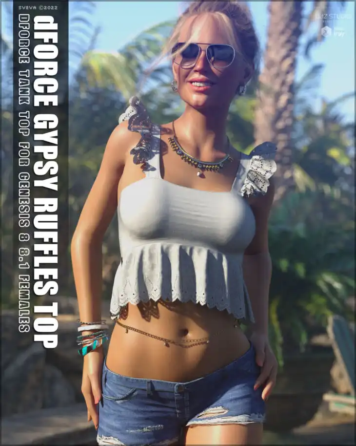 dForce Gypsy Ruffles Top G8G8.1F_DAZ3DDL