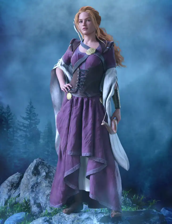 dForce Medieval Style Outfit for Genesis 9_DAZ3DDL