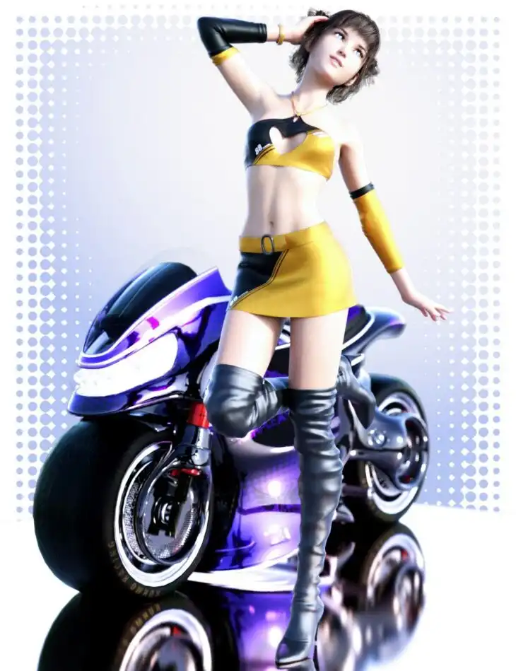 dForce Race Queen Outfit for Genesis8 Female(s)_DAZ3DDL