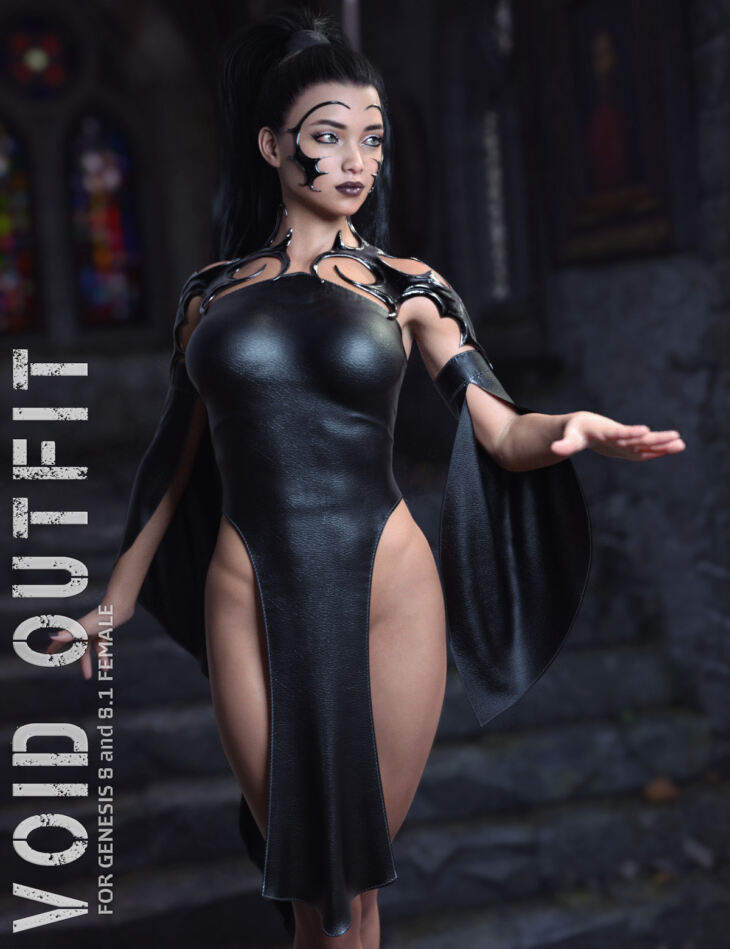 dForce Void Outfit for Genesis 8 and 8.1F_DAZ3D下载站