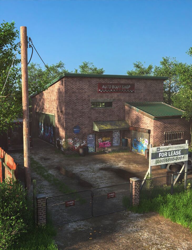 Abandoned Workshop Building_DAZ3D下载站