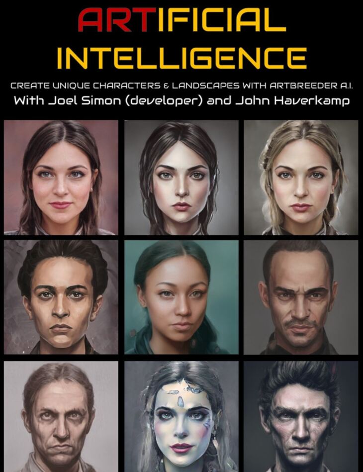 Artbreeder: Generating new Characters with Artificial Intelligence_DAZ3D下载站