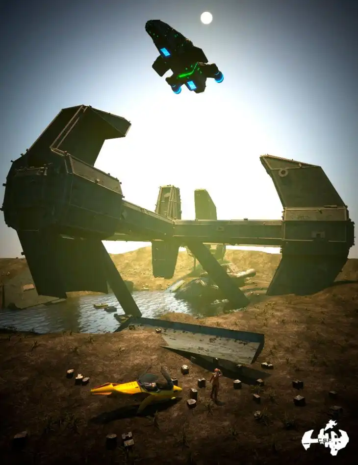 Cargo Ship Fallen_DAZ3DDL