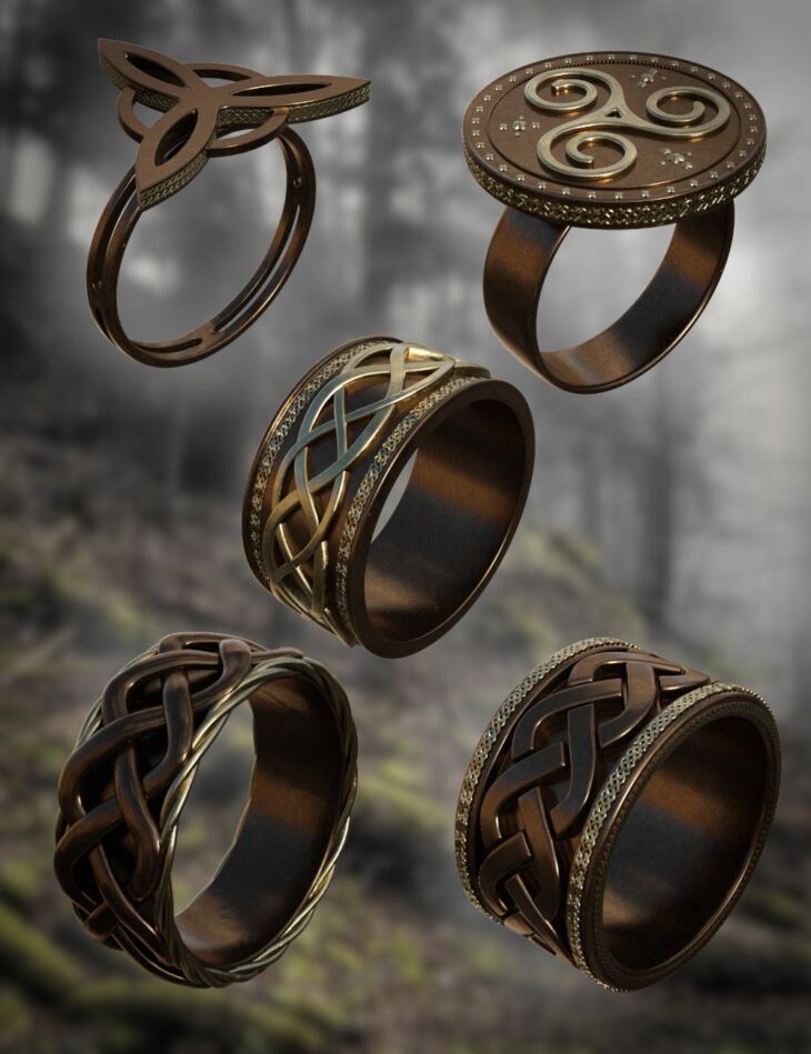 Celtic Rings for Genesis 8 and 9_DAZ3DDL