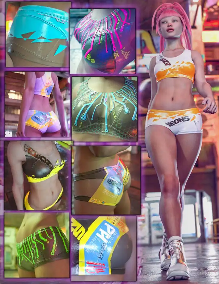 Cyberpunk Styles for Zero One Clothing Sets_DAZ3DDL