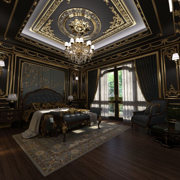 Elegant Bedroom_DAZ3D下载站