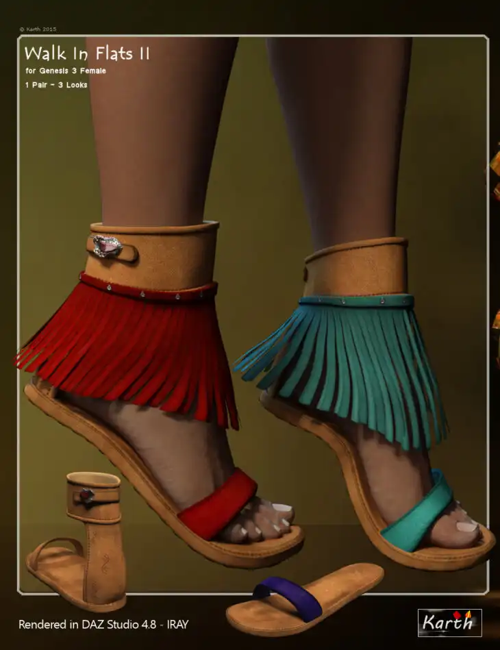 G3F Walk In Flats II_DAZ3DDL