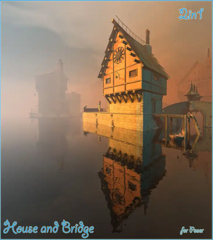 House and Bridge_DAZ3DDL