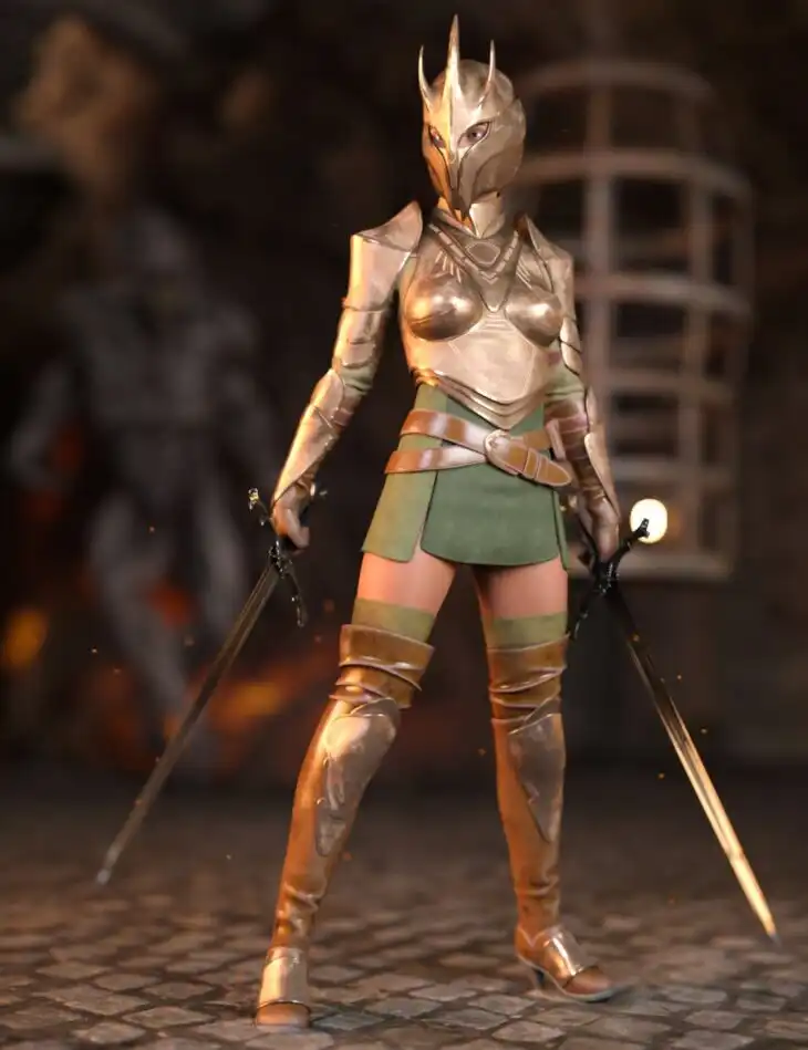 Knight Elina Outfit for Genesis 8.1 Females_DAZ3DDL