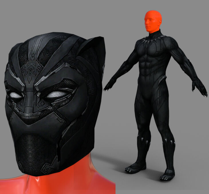 MCU Black Panther Outfit For Genesis 8 Male_DAZ3D下载站