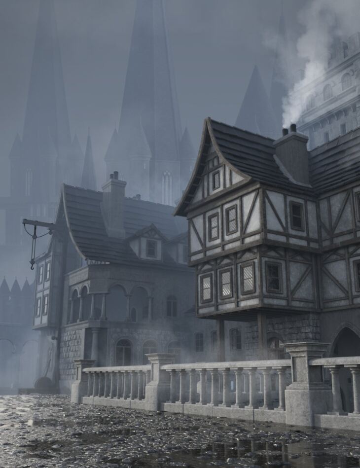 Medieval City Block_DAZ3D下载站