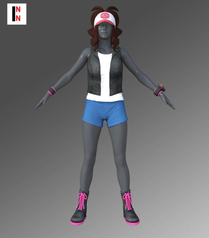 Pokemon Hilda Outfit For Genesis 8 Female_DAZ3DDL