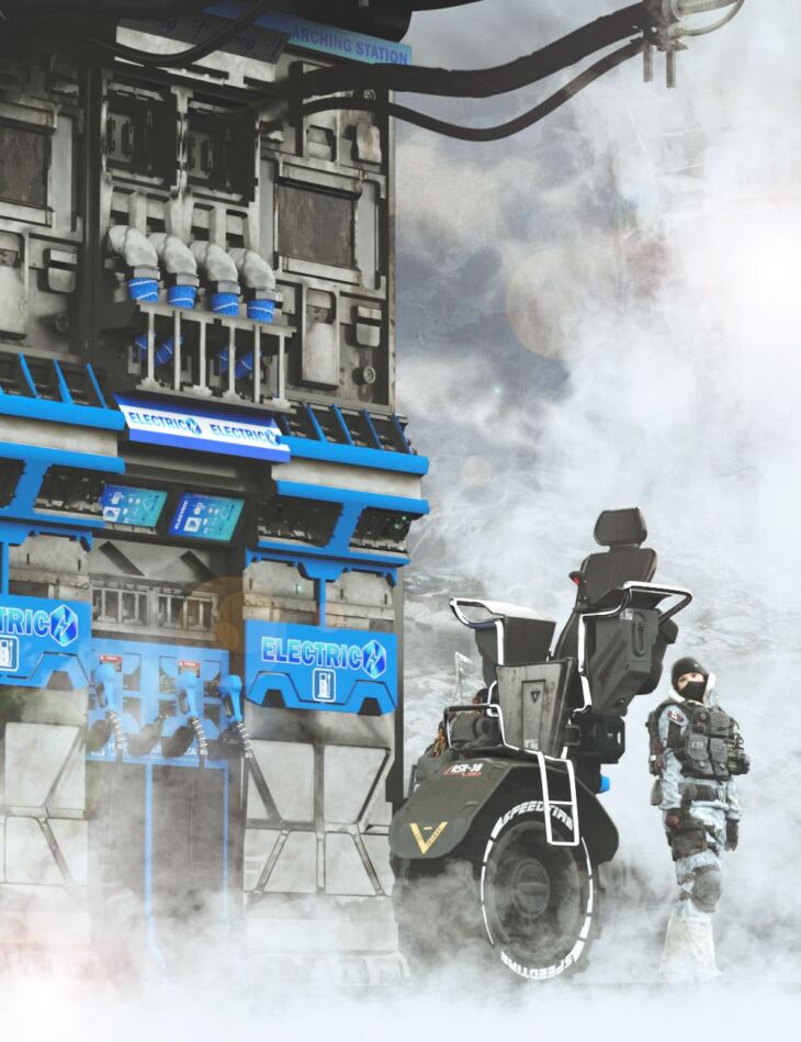 Sci-fi Charging Station Unit_DAZ3D下载站