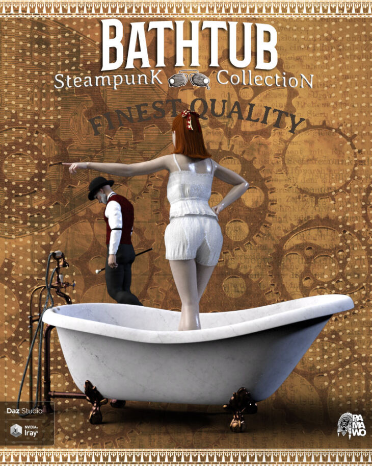 Steampunk Collection Bathtub DS_DAZ3DDL