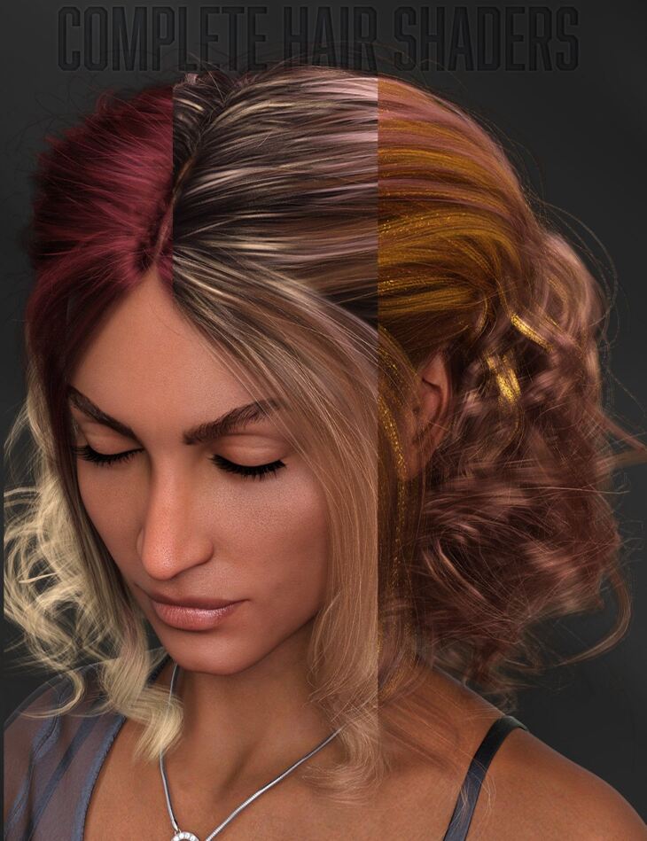 Twizted Complete Iray Hair Shaders_DAZ3D下载站